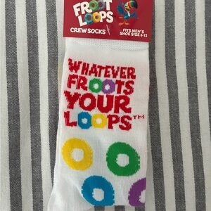 White Froot Loops Socks for Men